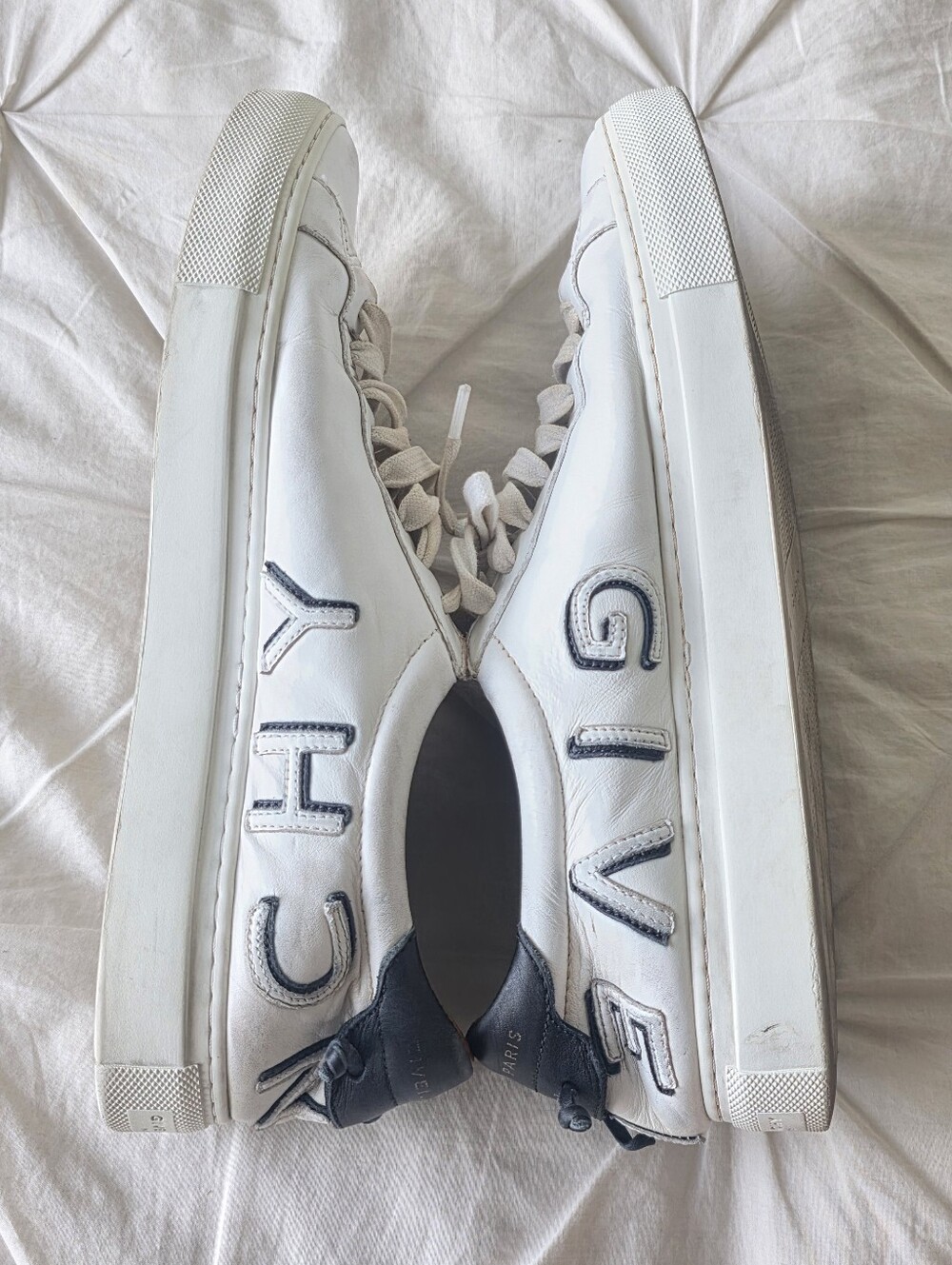 Givenchy Urban Street White Leather Logo Sneakers EU 41